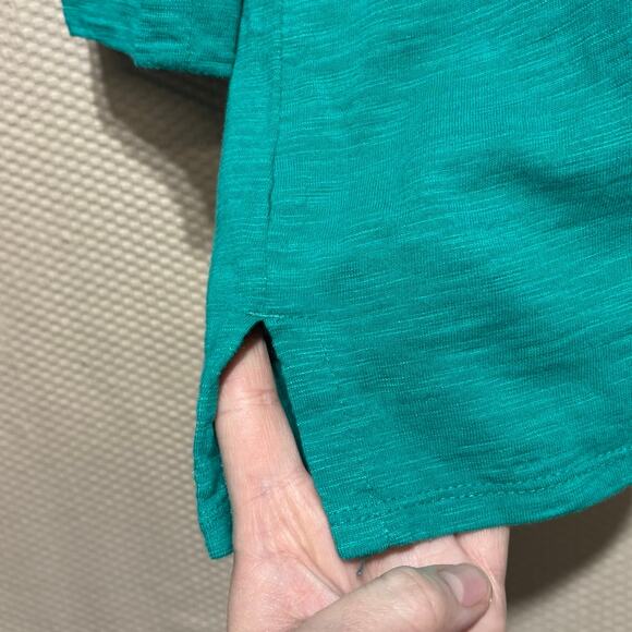 Chico's The Ultimate Tee Green Teal Button Back Top - Cotton Modal - Size 0 (S) - Picture 2 of 9